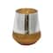 7" Gold & Silver Glass Modern Candlestick Holder